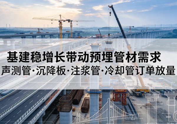 隆尧基建稳增长带动预埋监测管材需求，声测管、沉降板、注浆管订单持续放量